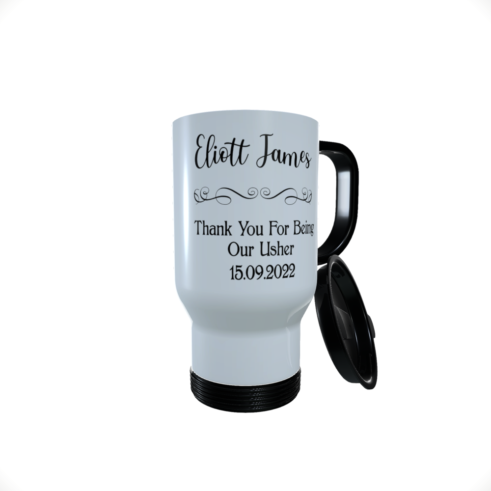 Usher Personalised Travel Mug, Usher Gift, Usher Travel Mug